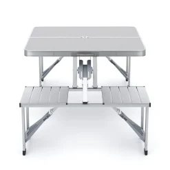Campingtisch Garnitur klappbar 85 cm silber