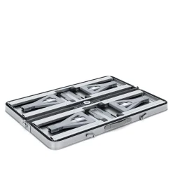 Campingtisch Garnitur klappbar 85 cm silber