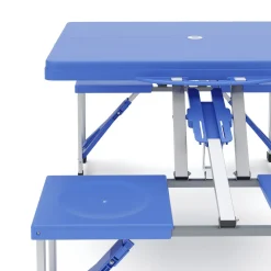 Campingtisch Garnitur klappbar 85 cm blau