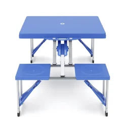 Campingtisch Garnitur klappbar 85 cm blau