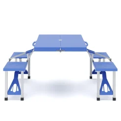 Campingtisch Garnitur klappbar 85 cm blau