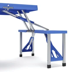 Campingtisch Garnitur klappbar 85 cm blau