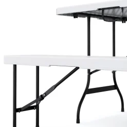 Campingtisch Garnitur klappbar 180 cm weiss