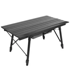 Campingtisch klappbar DOLF 90 x 51 cm schwarz