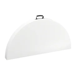 Campingtisch klappbar rund 122 x 74 cm weiss