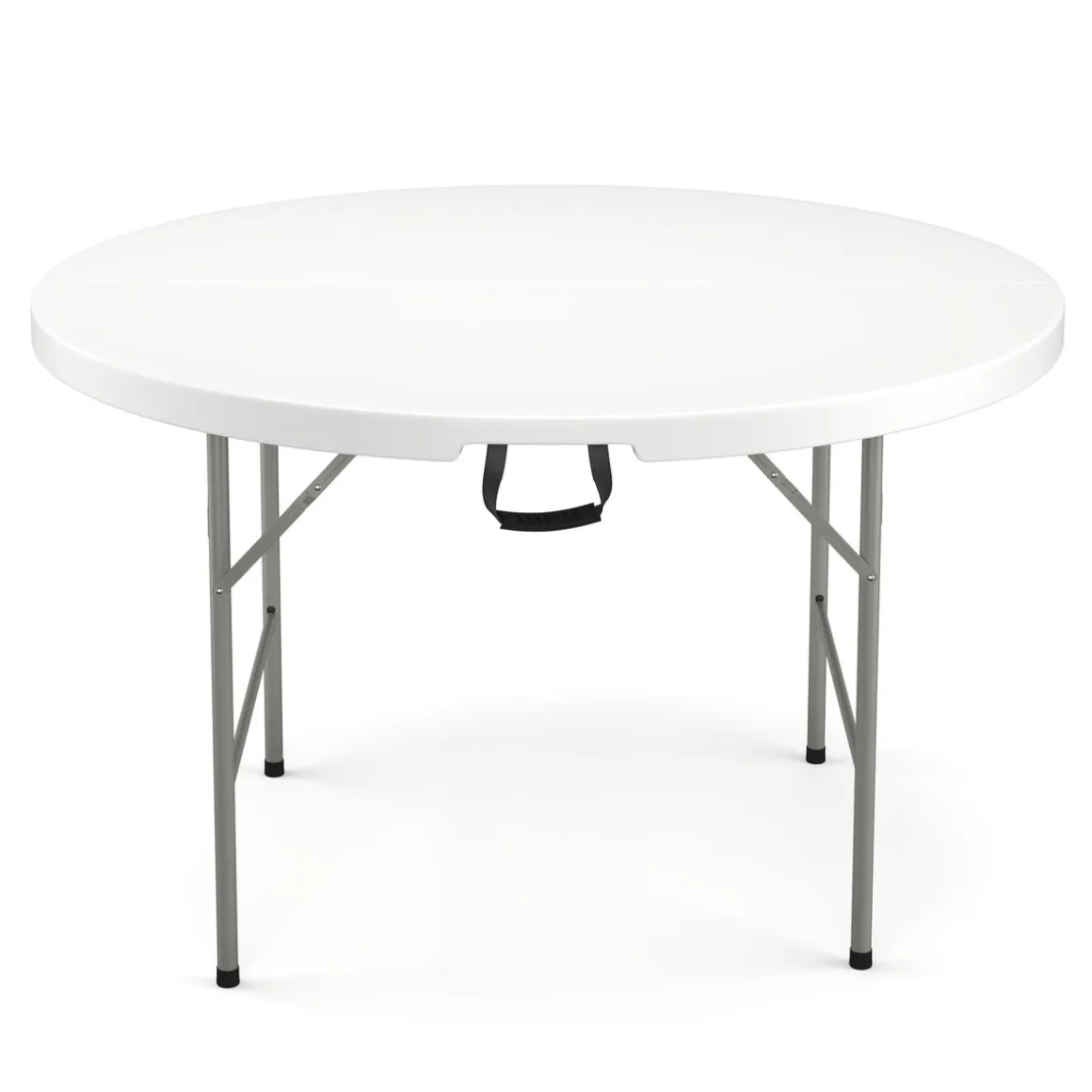 Campingtisch klappbar rund 122 x 74 cm weiss