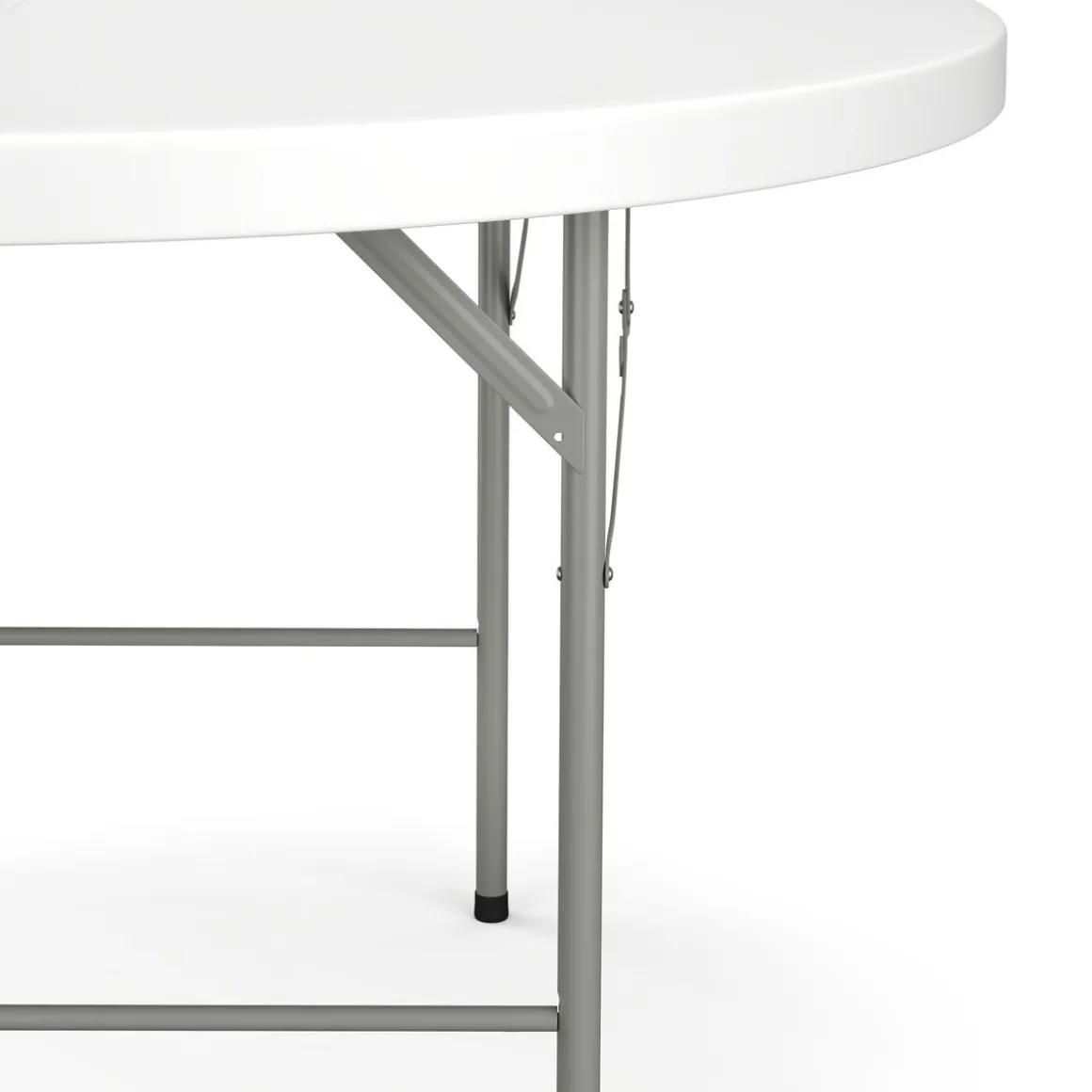 Campingtisch klappbar rund 122 x 74 cm weiss