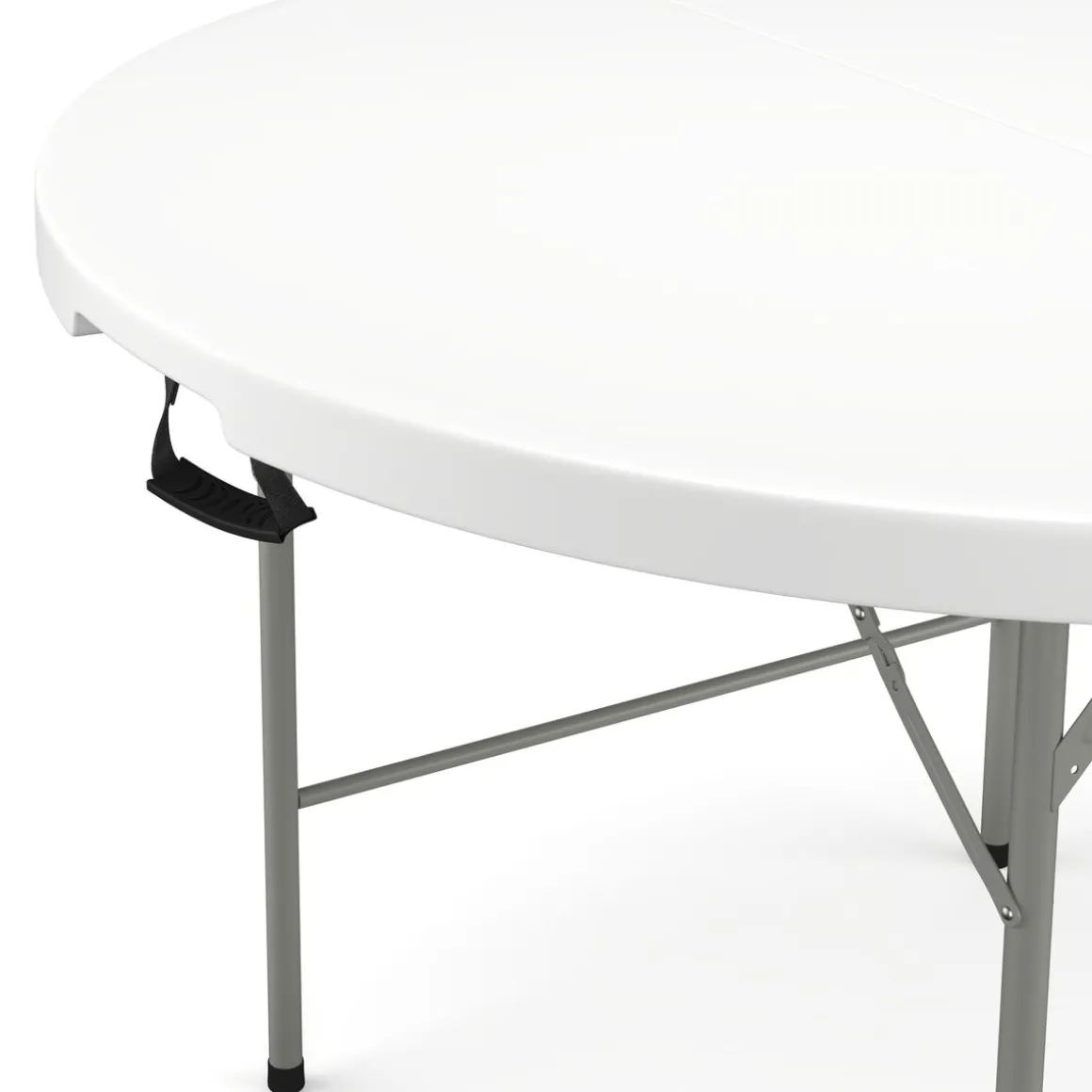 Campingtisch klappbar rund 122 x 74 cm weiss