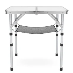 Campingtisch klappbar WILLY 3-fach höhenverstellbar 60 x 40 cm weiss