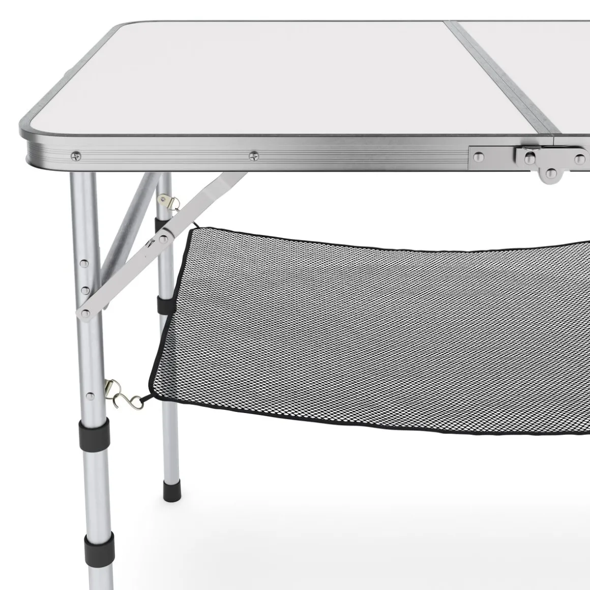 Campingtisch klappbar WILLY höhenverstellbar 90 x 60 cm weiss