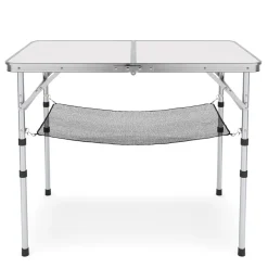 Campingtisch klappbar WILLY höhenverstellbar 90 x 60 cm weiss