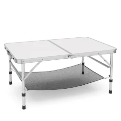 Campingtisch klappbar WILLY höhenverstellbar 90 x 60 cm weiss