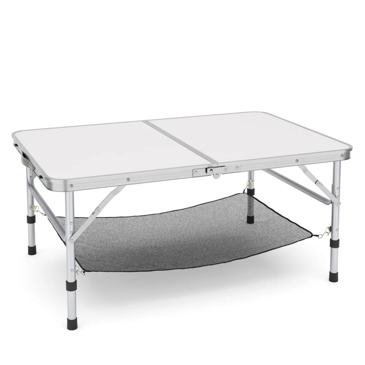 Campingtisch klappbar WILLY höhenverstellbar 90 x 60 cm weiss