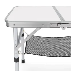 Campingtisch klappbar WILLY 2-fach höhenverstellbar 60 x 40 cm weiss