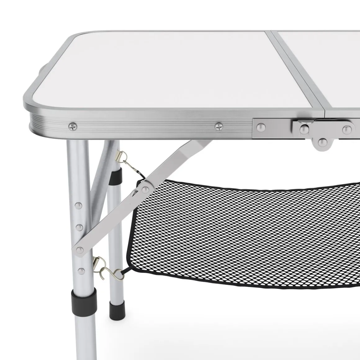 Campingtisch klappbar WILLY 2-fach höhenverstellbar 60 x 40 cm weiss