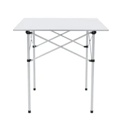 Campingtisch klappbar 70 x 70 cm silber