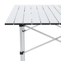 Campingtisch klappbar 70 x 70 cm silber