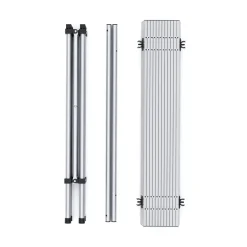 Campingtisch klappbar 70 x 70 cm silber