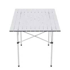 Campingtisch klappbar 70 x 70 cm silber