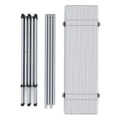 Campingtisch klappbar 140 x 70 cm silber