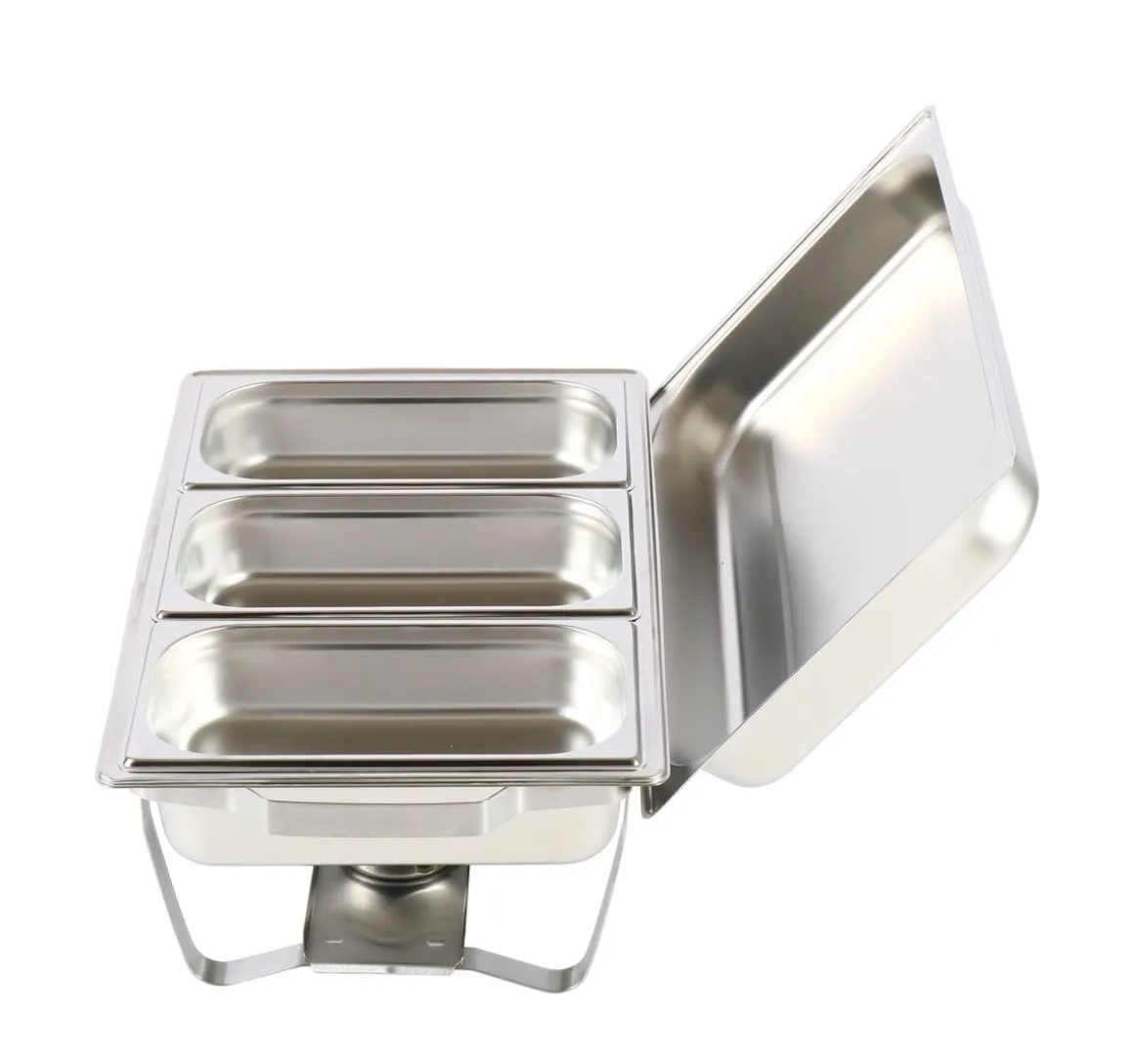 Chafing Dish Speisewärmer Edelstahl 3 x 2.5L