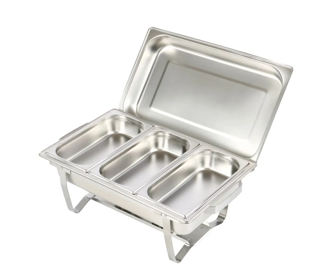 Chafing Dish Speisewärmer Edelstahl 3 x 2.5L