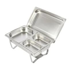 Chafing Dish Speisewärmer Edelstahl 1 x 4L + 2 x 1.8L