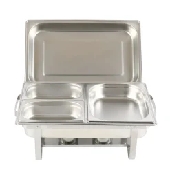 Chafing Dish Speisewärmer Edelstahl 1 x 4L + 2 x 1.8L
