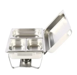 Chafing Dish Speisewärmer Edelstahl 1 x 4L + 2 x 1.8L