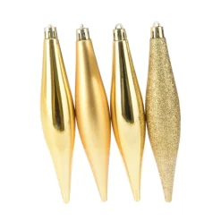Christbaumschmuck Zapfen Set 15 cm 4-teilig gold | GONSER.CH