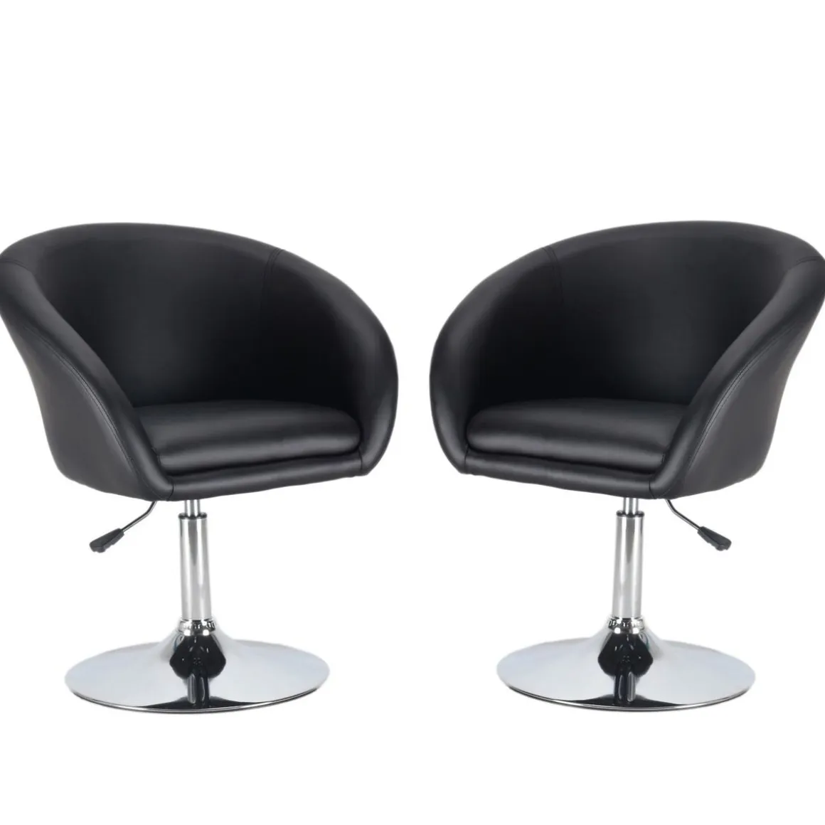 Clubsessel 2er Set schwarz