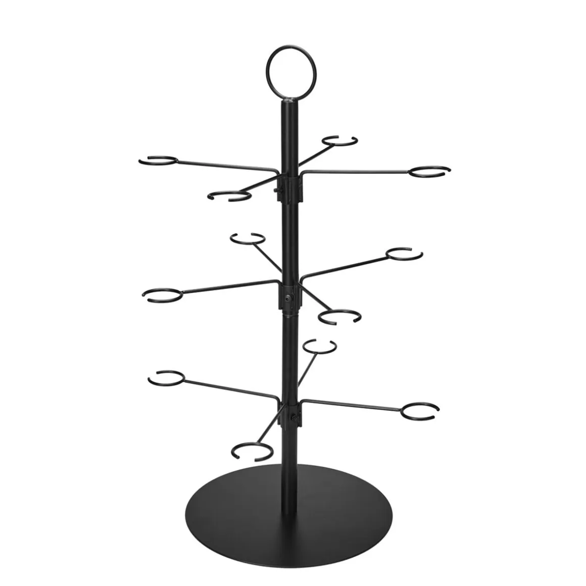 Cocktailbaum Metall für 12 Gläser schwarz