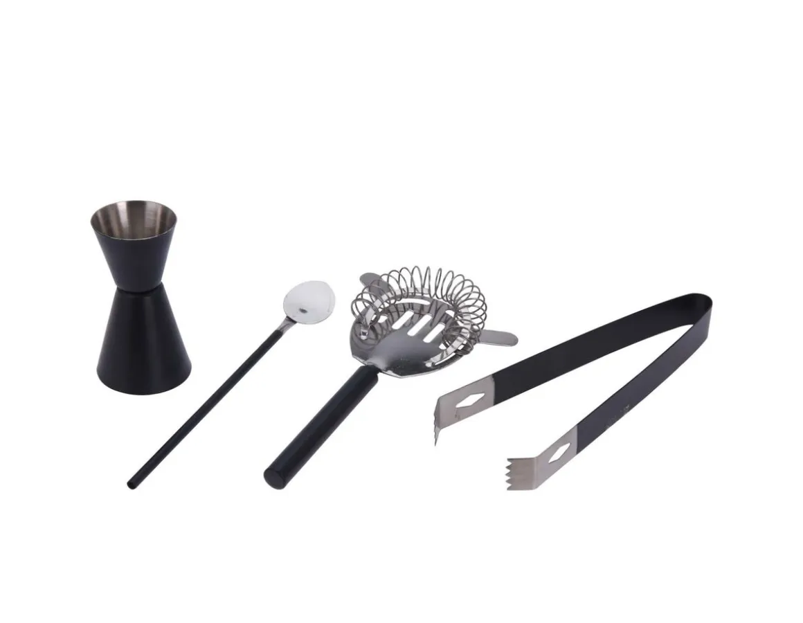 Cocktail Shaker Set 5-teilig schwarz