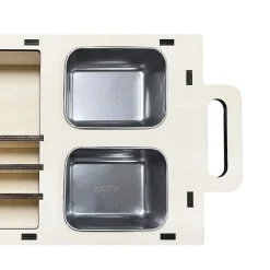 Couchbar Snackbox Holz 55 x 27 cm natur/schwarz