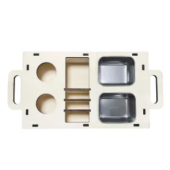 Couchbar Snackbox Holz 55 x 27 cm natur/schwarz