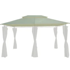 Dach Gartenpavillon AMALIE 4 x 3 m beige