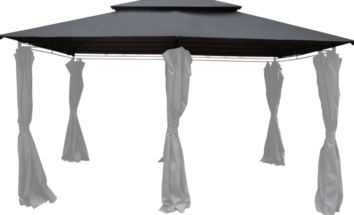 Dach Gartenpavillon AMALIE 4 x 3 m anthrazit