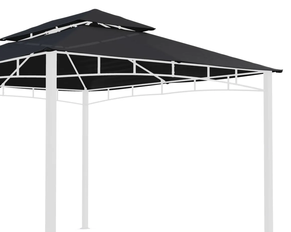 Dach Gartenpavillon GAZ 4 x 3 m anthrazit