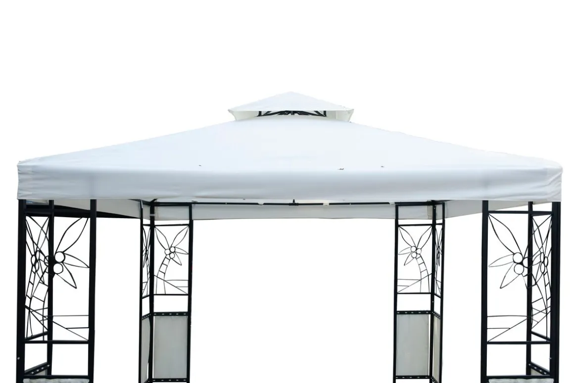 Dach Gartenpavillon HOWEA 3 x 3 m weiss