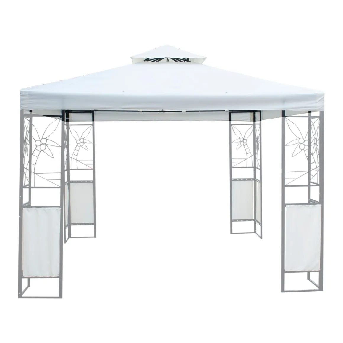 Dach Gartenpavillon LAVEN 4 x 3 m beige