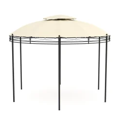 Dach Gartenpavillon LED ROYAL rund beige