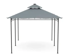 Dach Gartenpavillon LED ROYAL 4 x 3 m grau