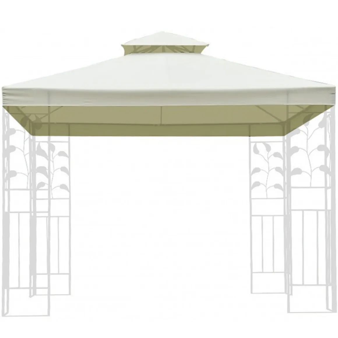 Dach Gartenpavillon LILIA 3 x 3 m beige