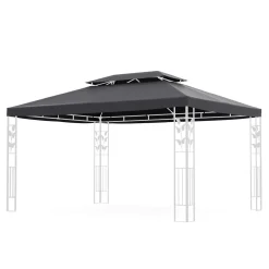 Dach Gartenpavillon ZEN 4 x 3 m anthrazit