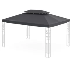 Dach Gartenpavillon ZEN 4 x 3 m anthrazit