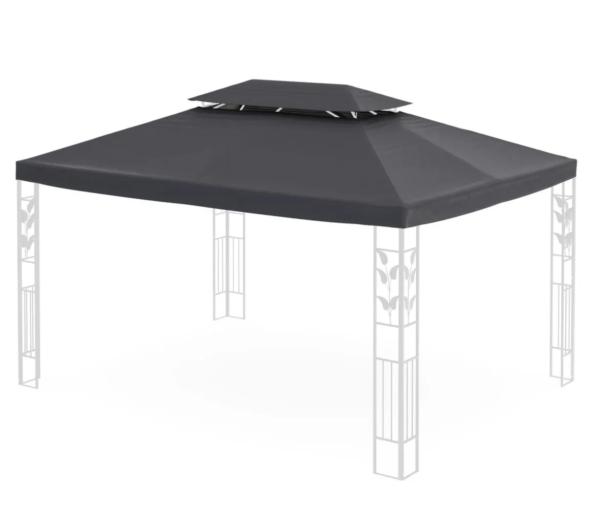 Dach Gartenpavillon ZEN 4 x 3 m anthrazit
