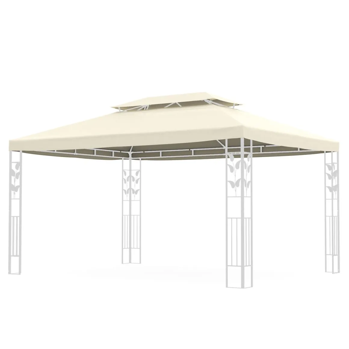 Dach Gartenpavillon ZEN 4 x 3 m beige