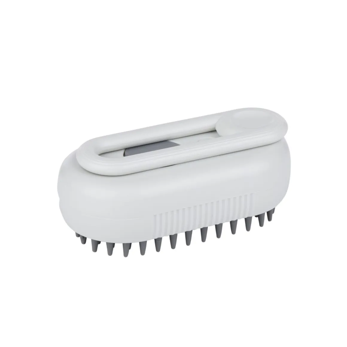 Dampfbürste für Haustiere weiss/grau