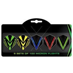 Dart Flight Set 15-teilig schwarz/bunt