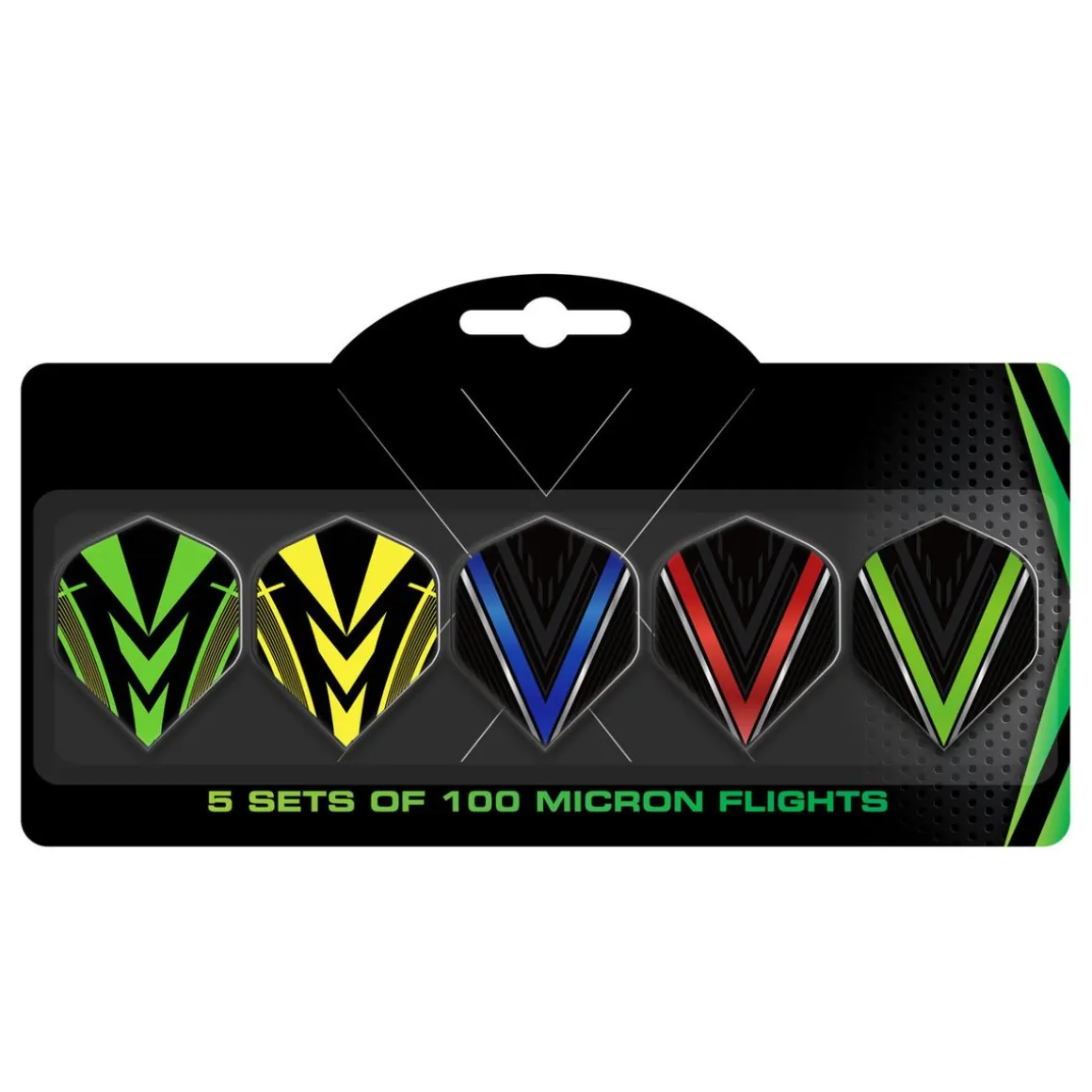 Dart Flight Set 15-teilig schwarz/bunt